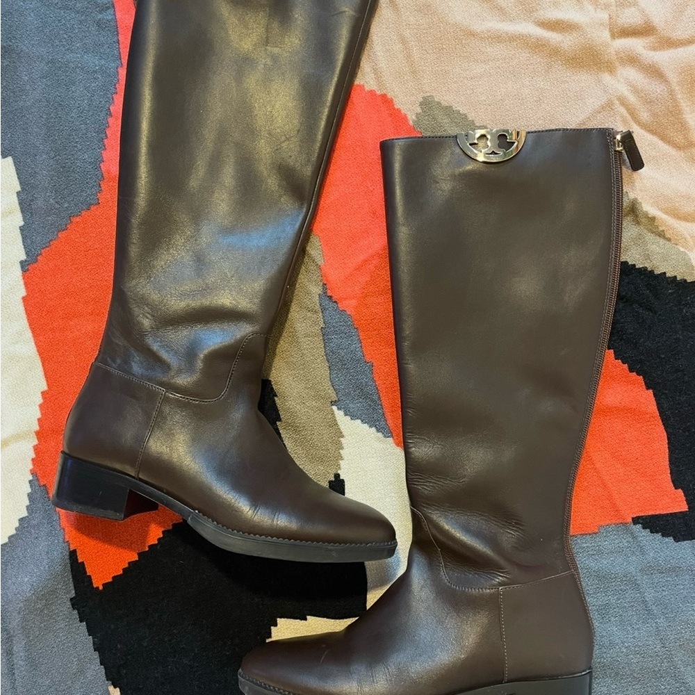 Tory Burch Dark Brown Over the Knee Boots - Picture 1 of 11